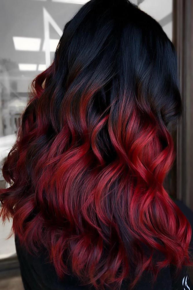 dark to red ombre