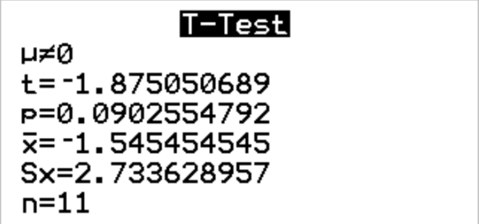 how to do a paired t test on ti 84