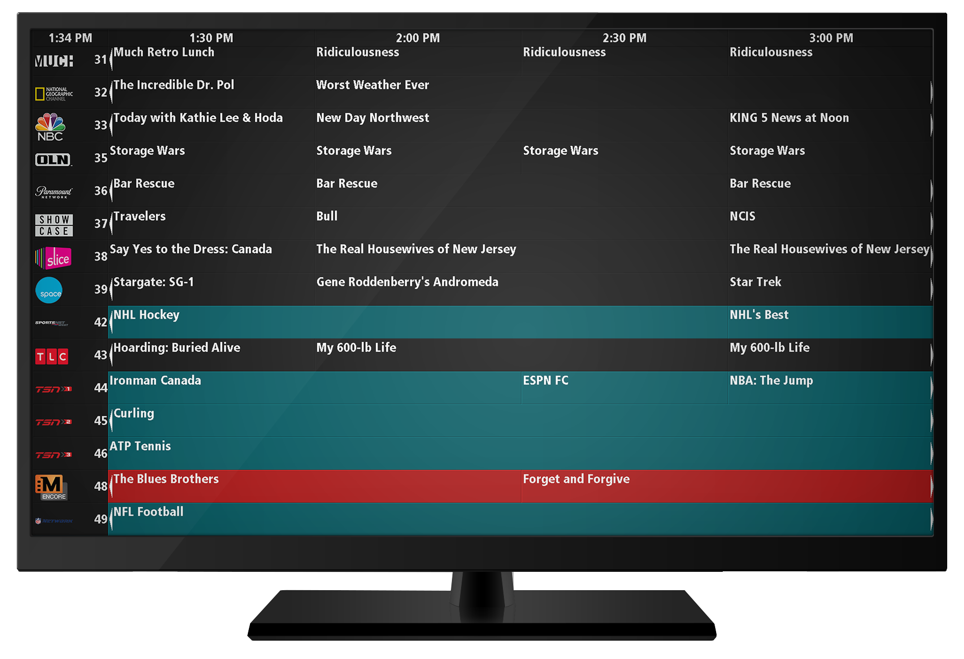 tv guide for today local channels