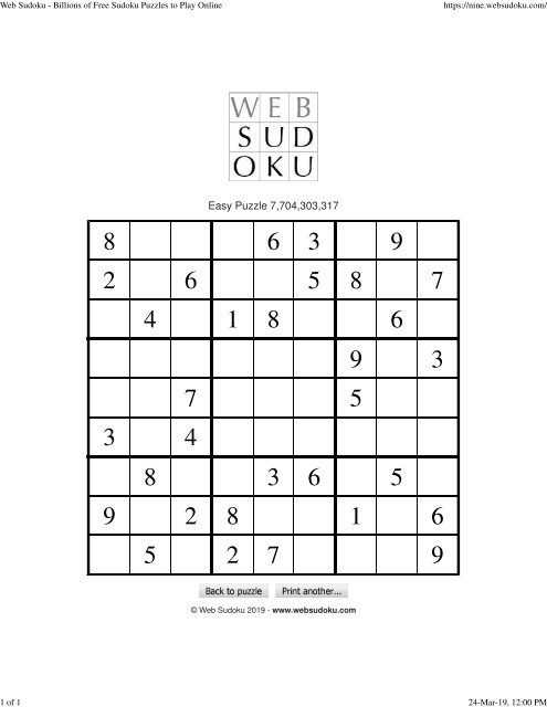sudoku billions medium