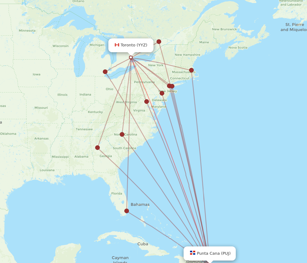 flight times from toronto