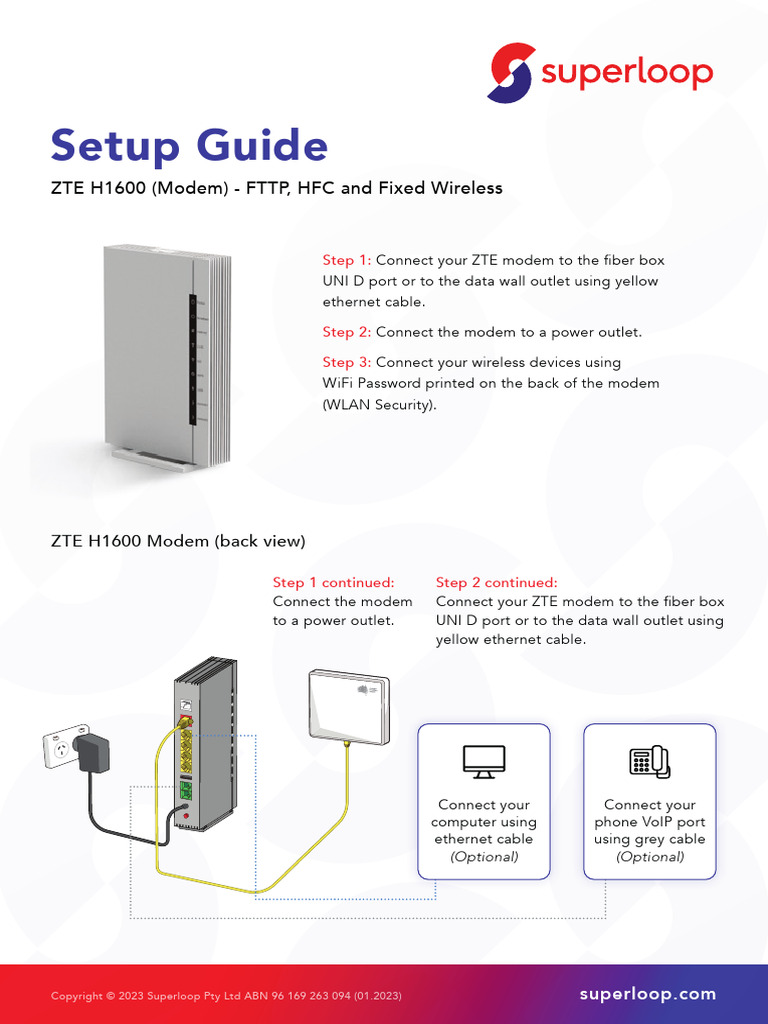 superloop zte modem