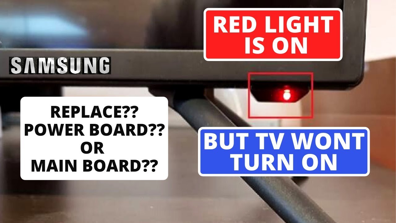 samsung tv not turning on flashing red light