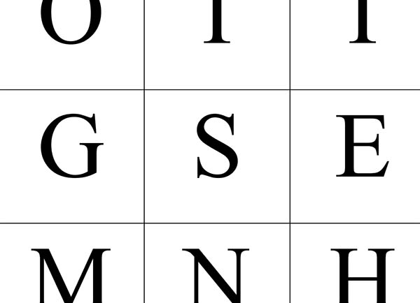 9 letter word square