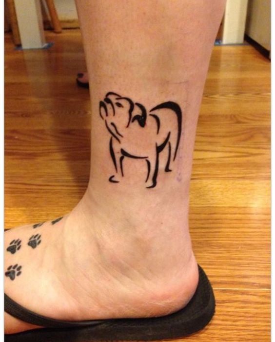 english bulldog tattoo designs