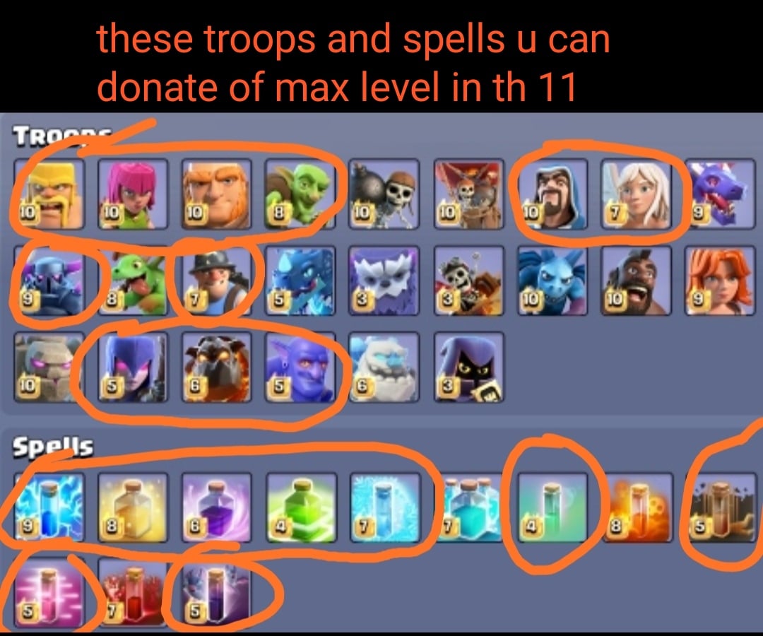 clash of clans th11 max levels