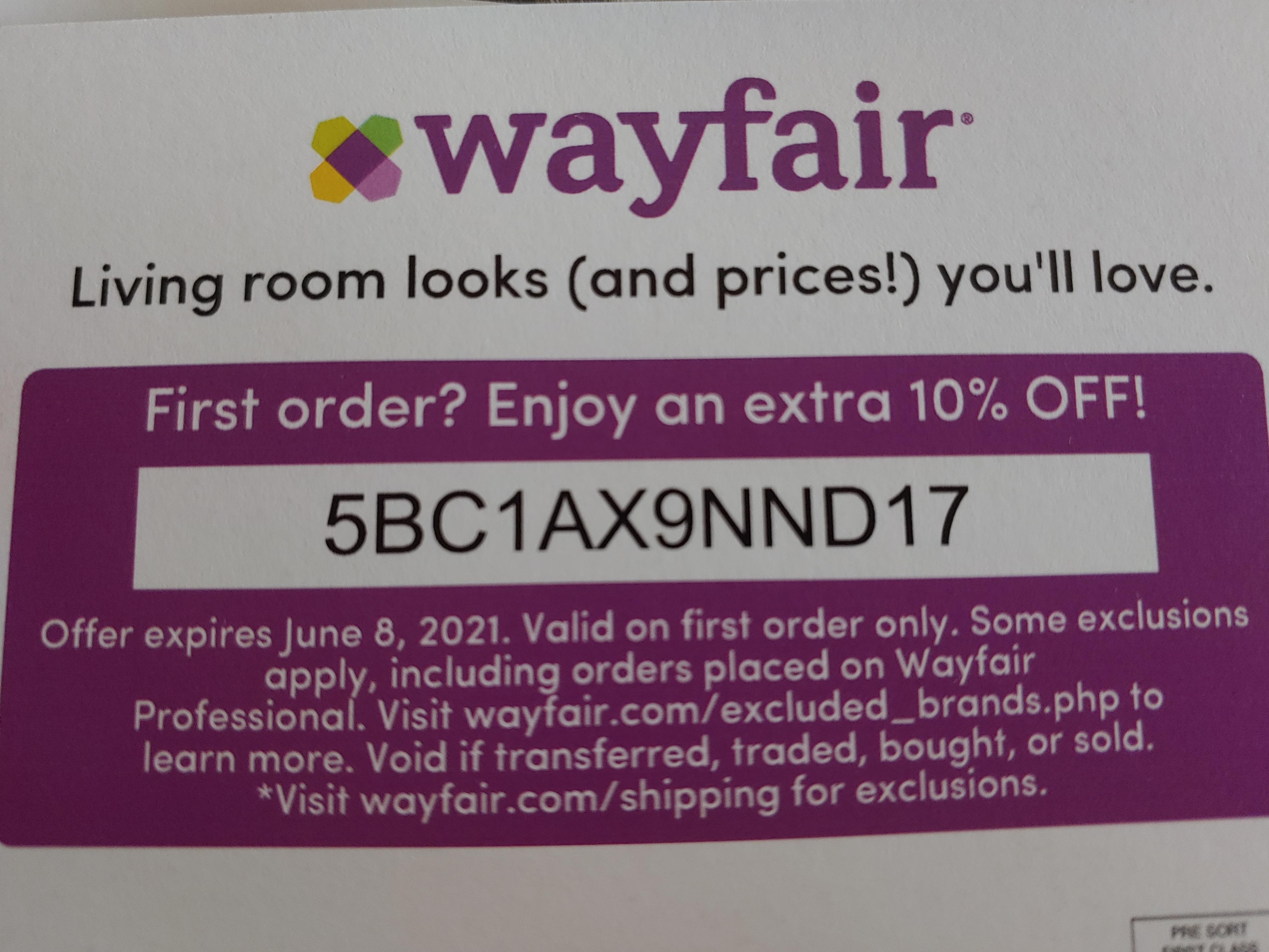 wayfair discount promo code