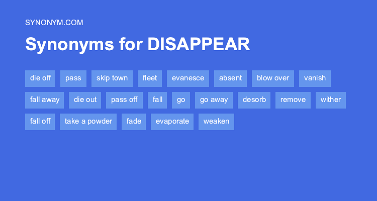 disappearing synonyms