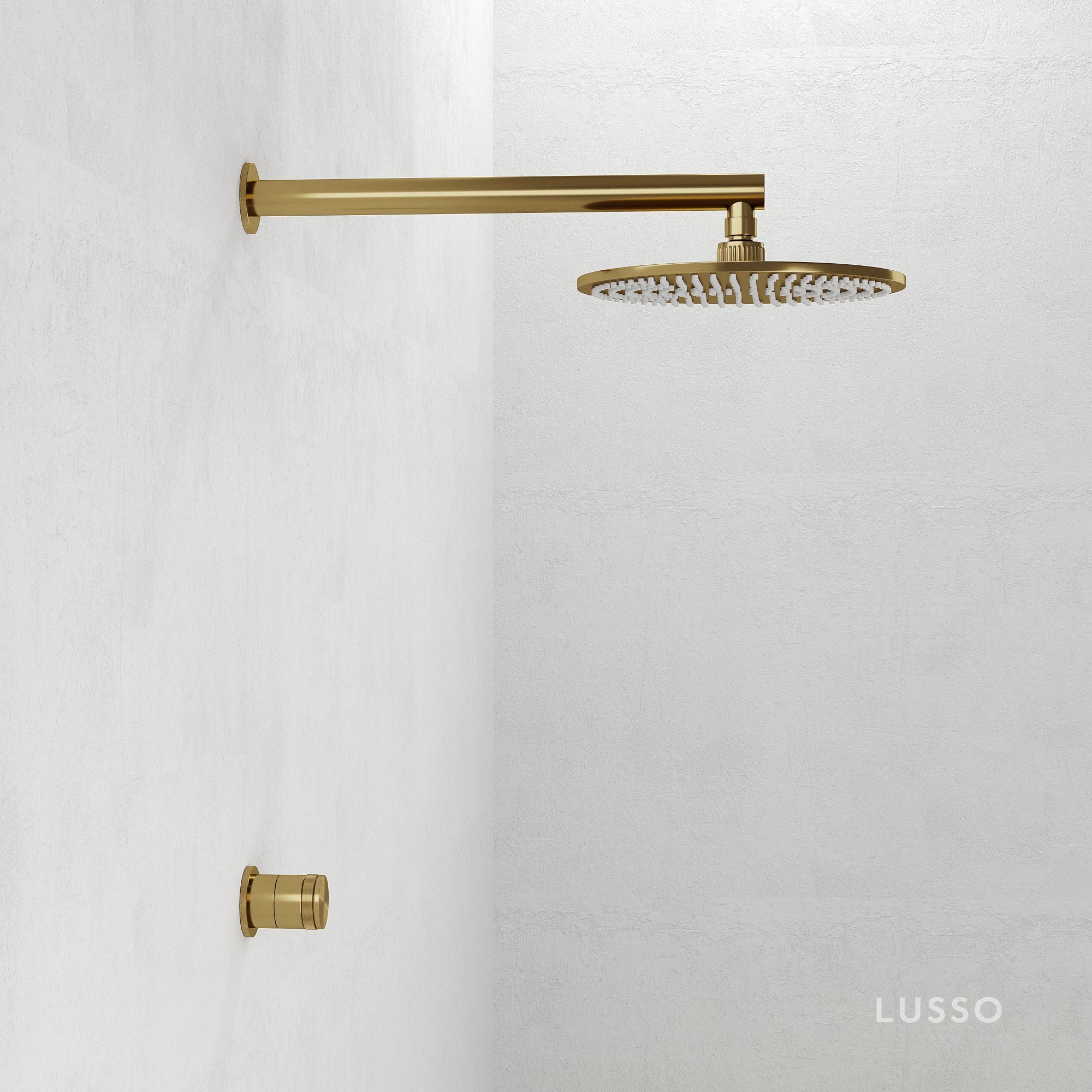 brushed gold shower system