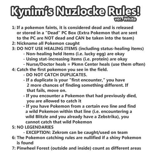 pokemon nuzlocke rules