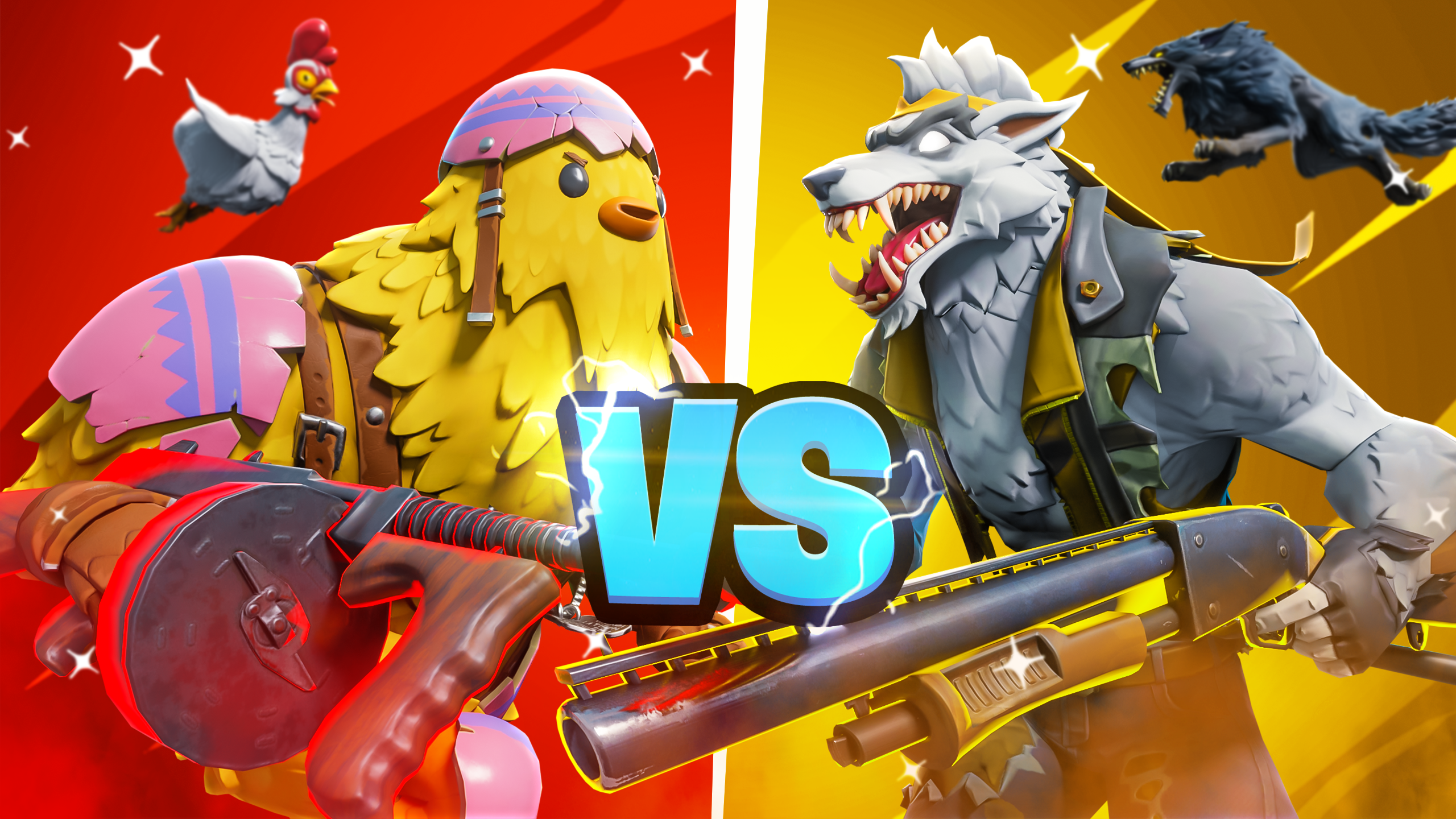 chicken vs wolves fortnite