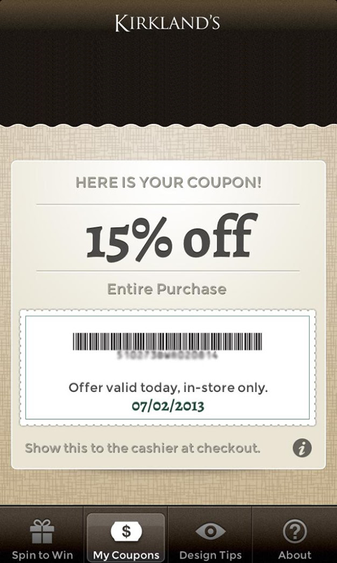 kirklands coupon