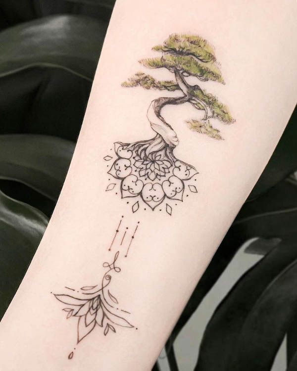 spiritual feminine unique tree of life tattoo