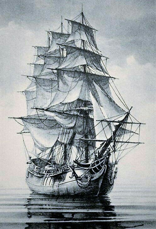 realistic pirate ship drawing