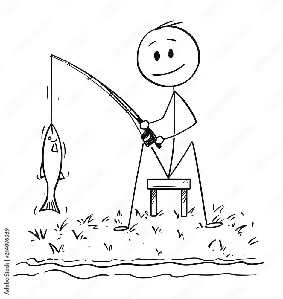 fisherman drawing