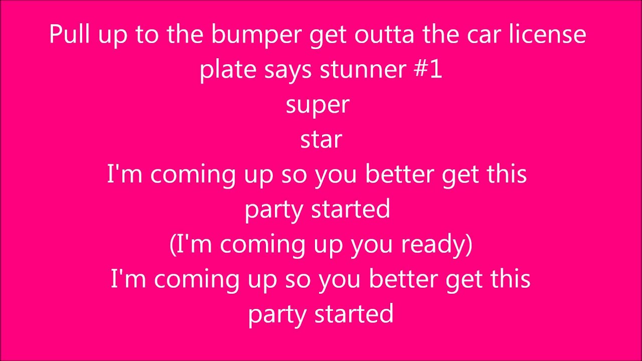 pink party started lyrics