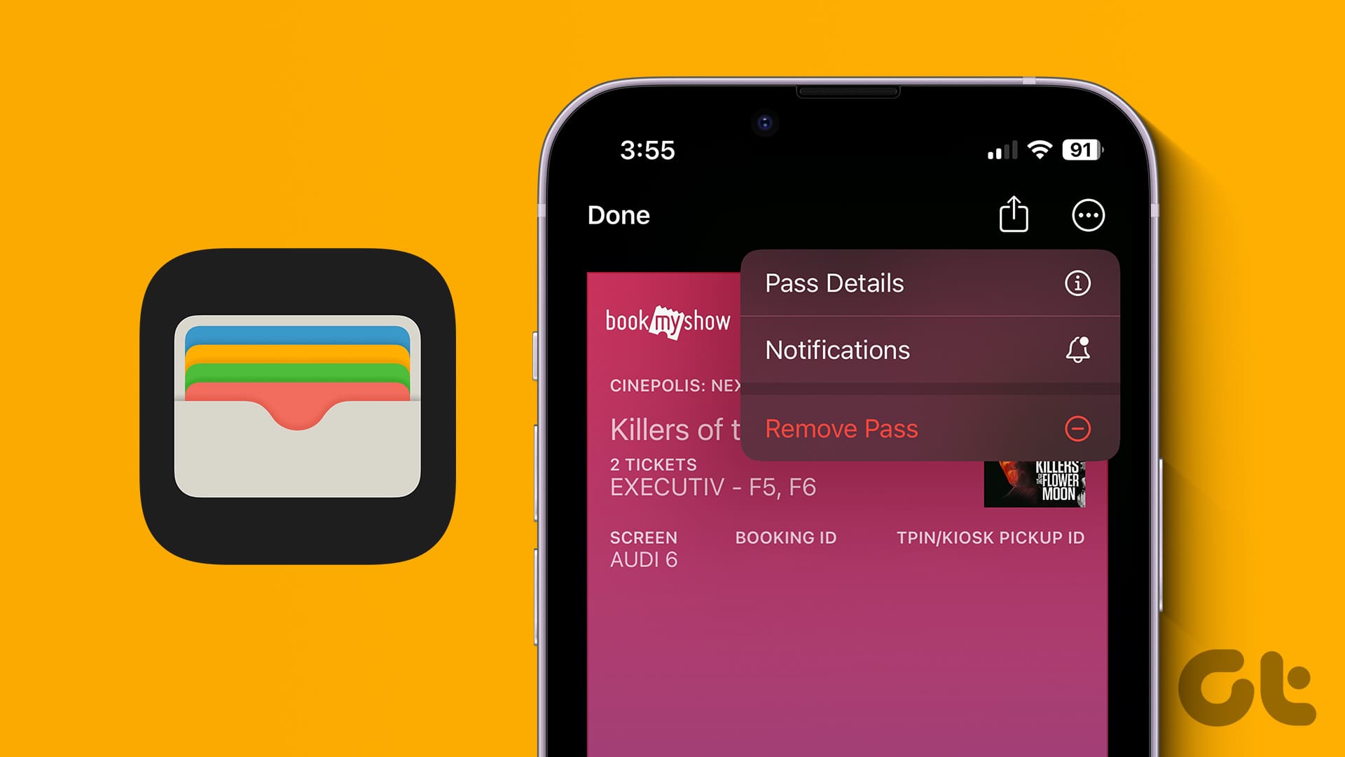 how to remove tickets from apple wallet