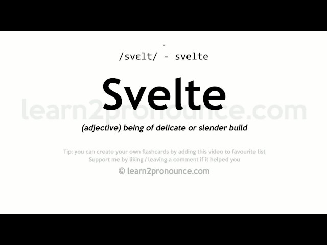 svelte pronunciation