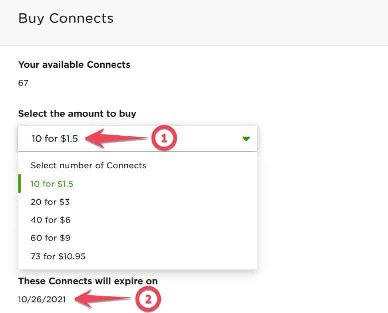 connects in upwork