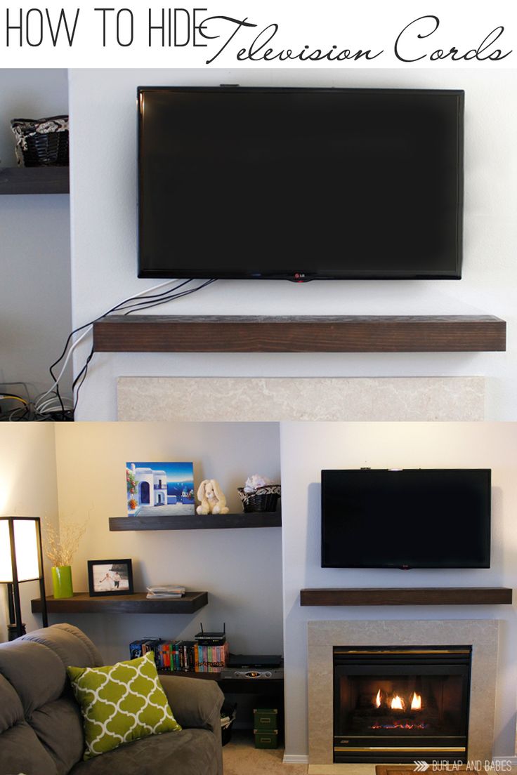 hide tv cords on wall