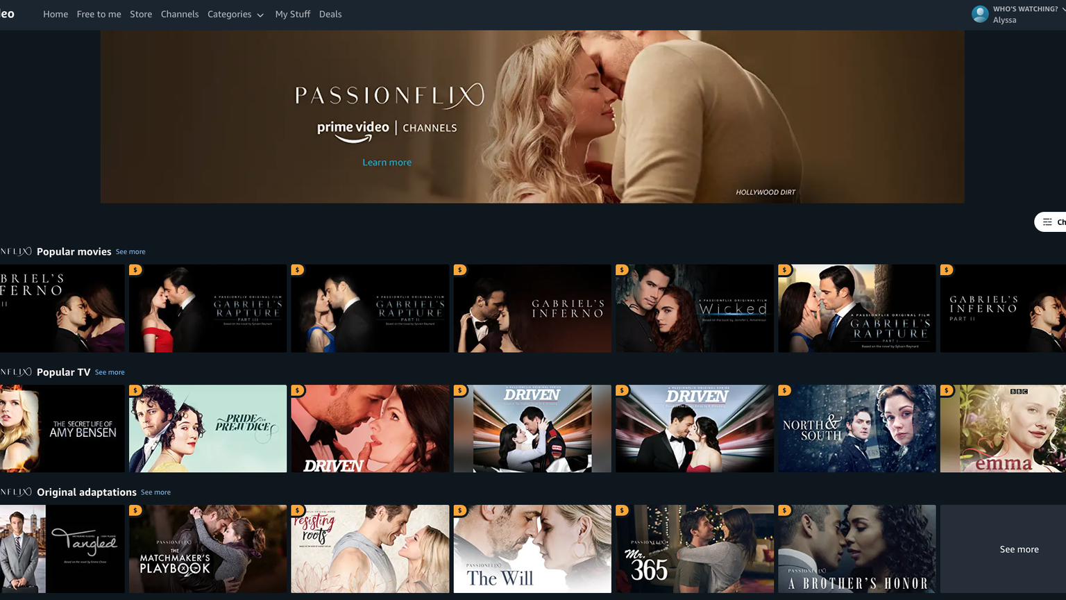 what is passionflix on amazon