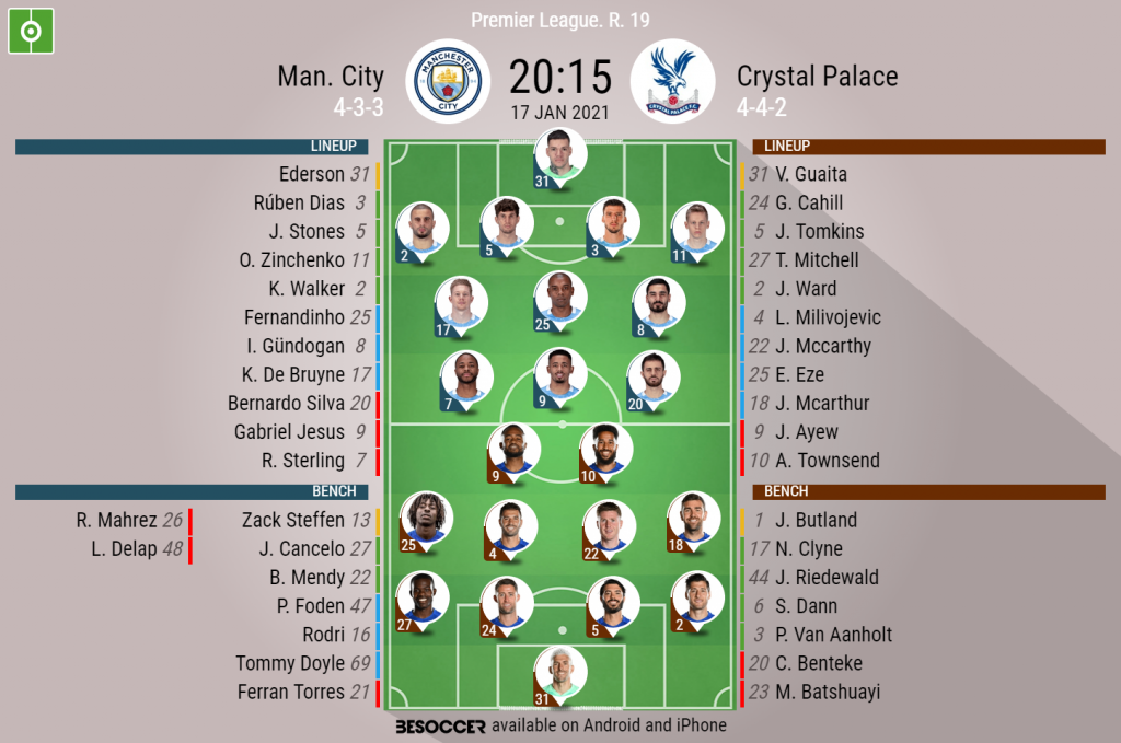 man city vs crystal palace f.c. timeline