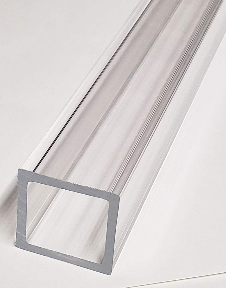 clear plastic square tubing