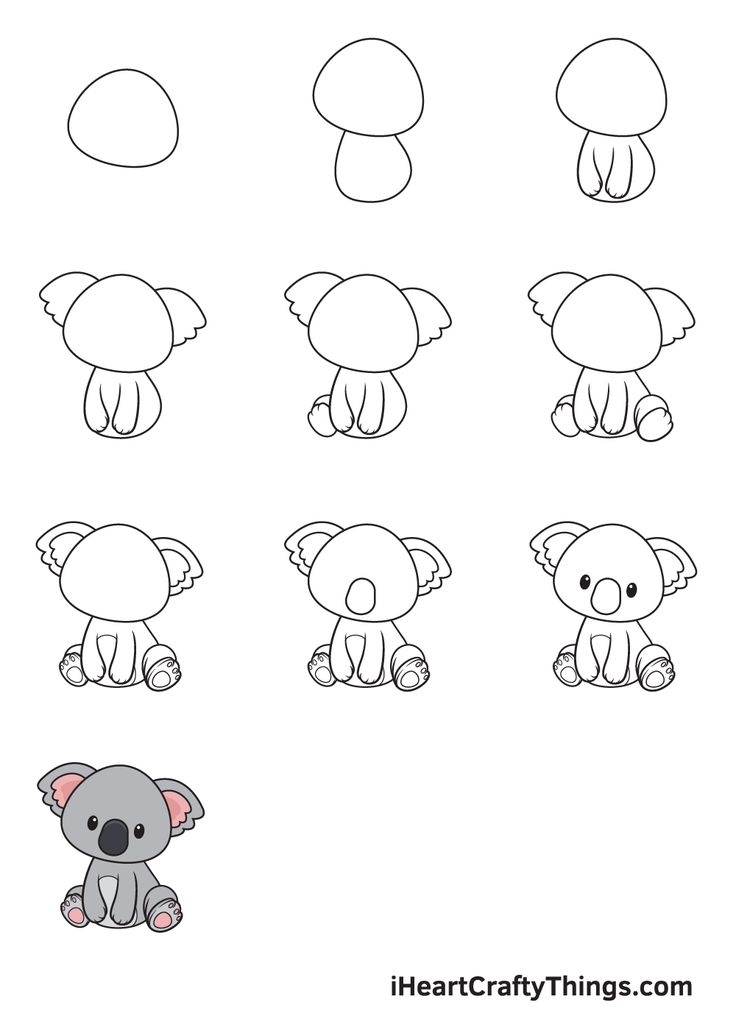 cute animal drawings easy