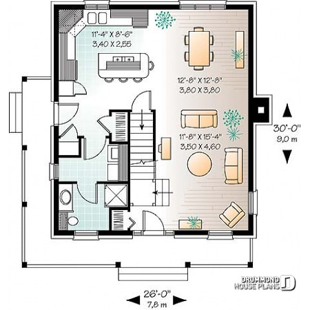 open concept colonial house plans