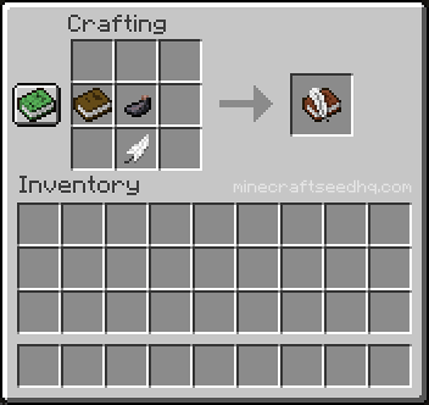 minecraft book and quill crafting