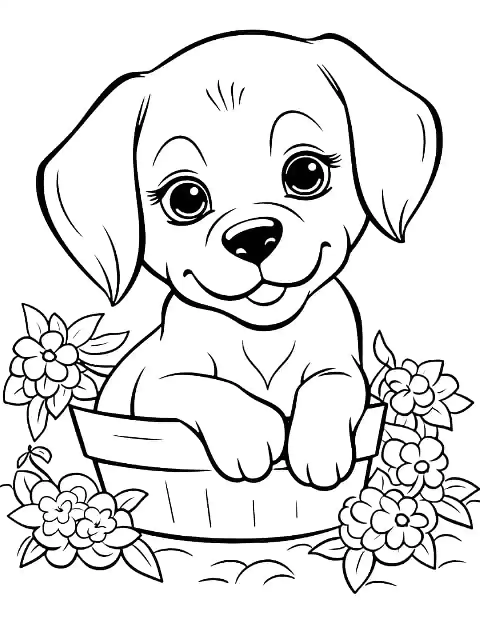 colouring sheets dogs