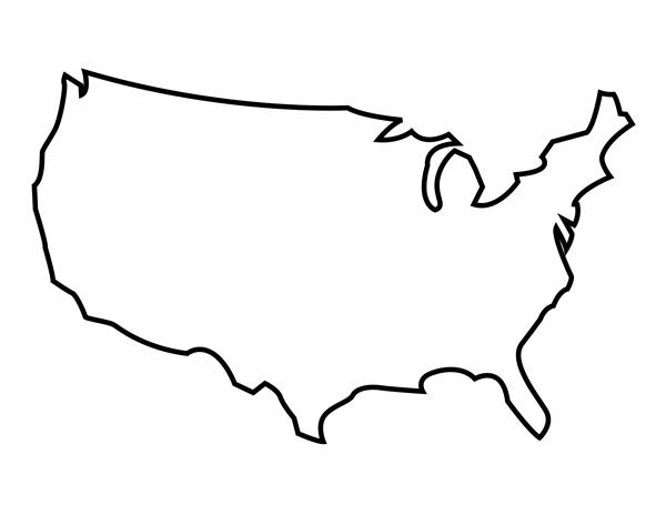 america map outline