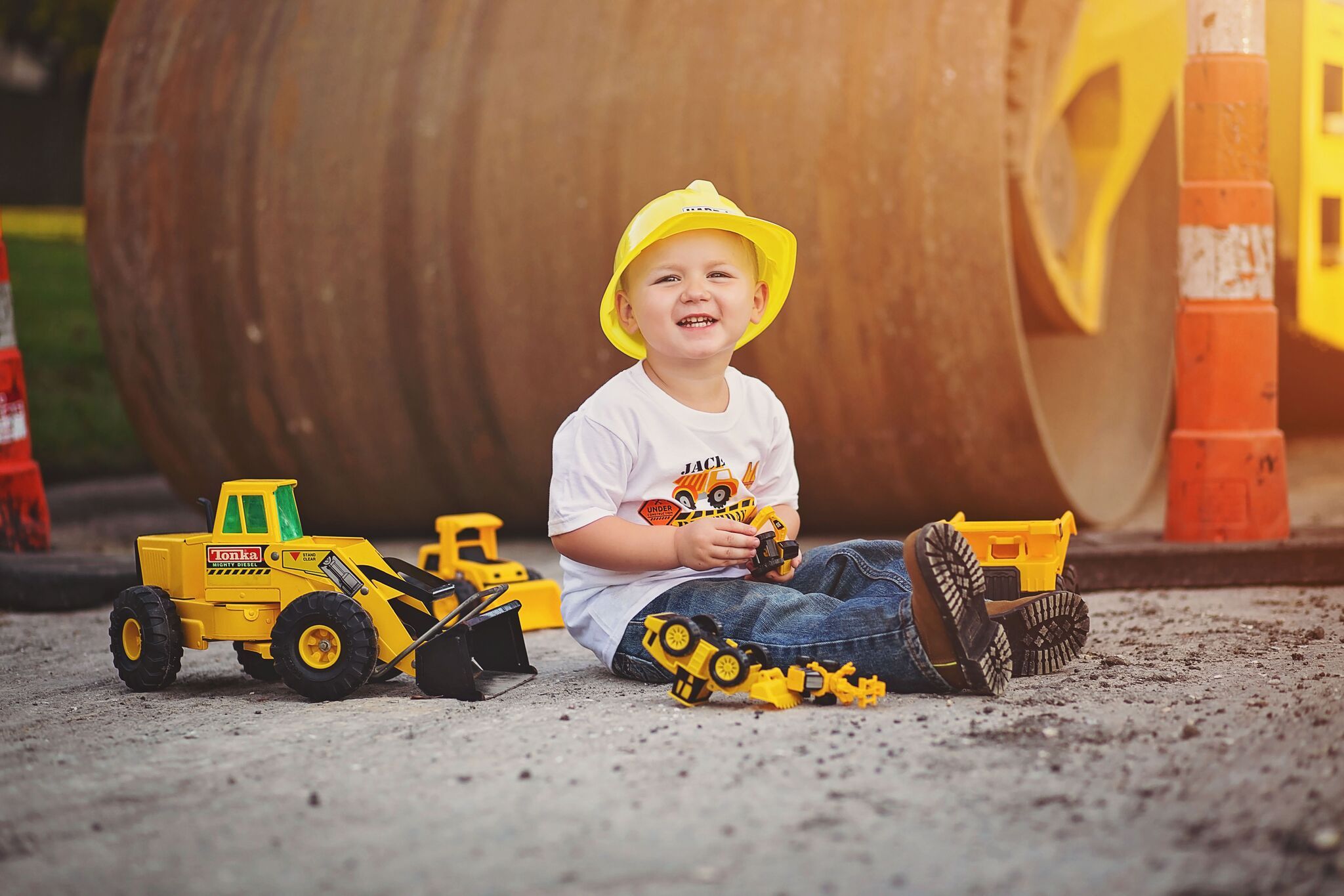 construction themed photoshoot