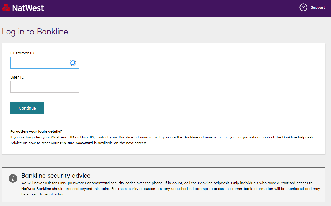 natwest bankline login