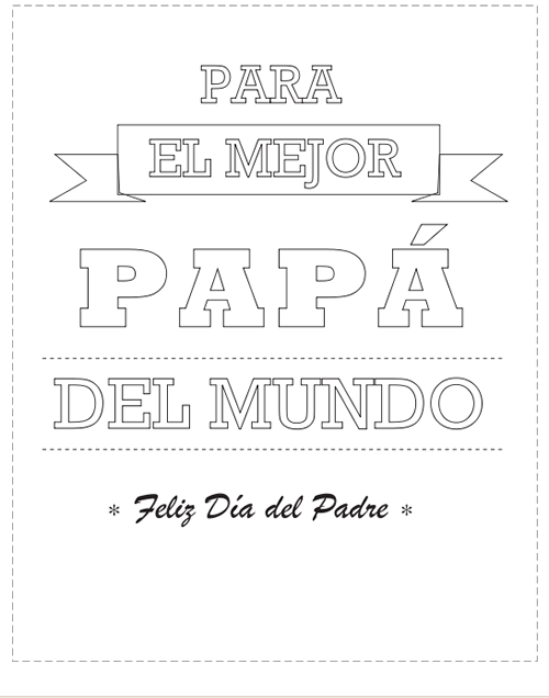 dibujos para imprimir dia del padre