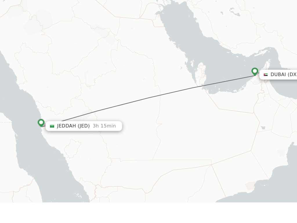 dubai to saudi arabia distance flight