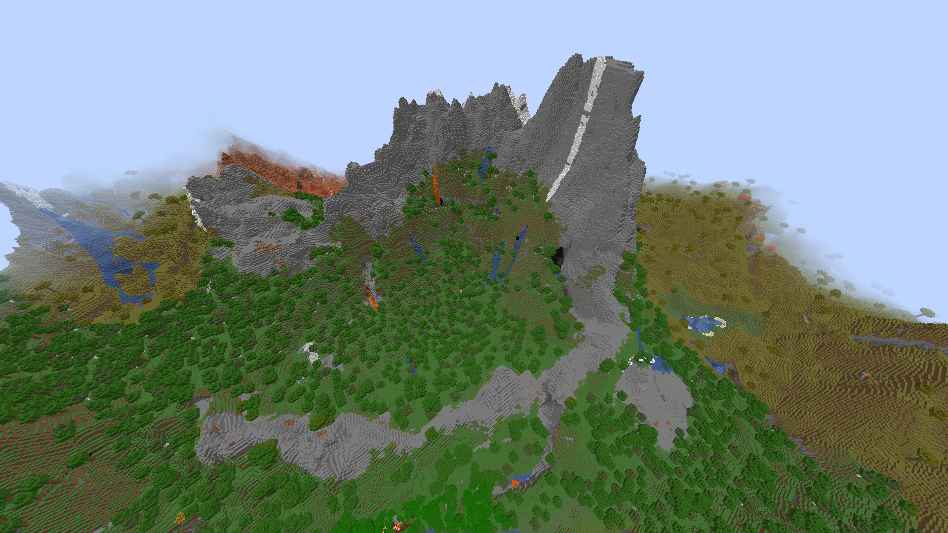 minecraft seeds for big mountains