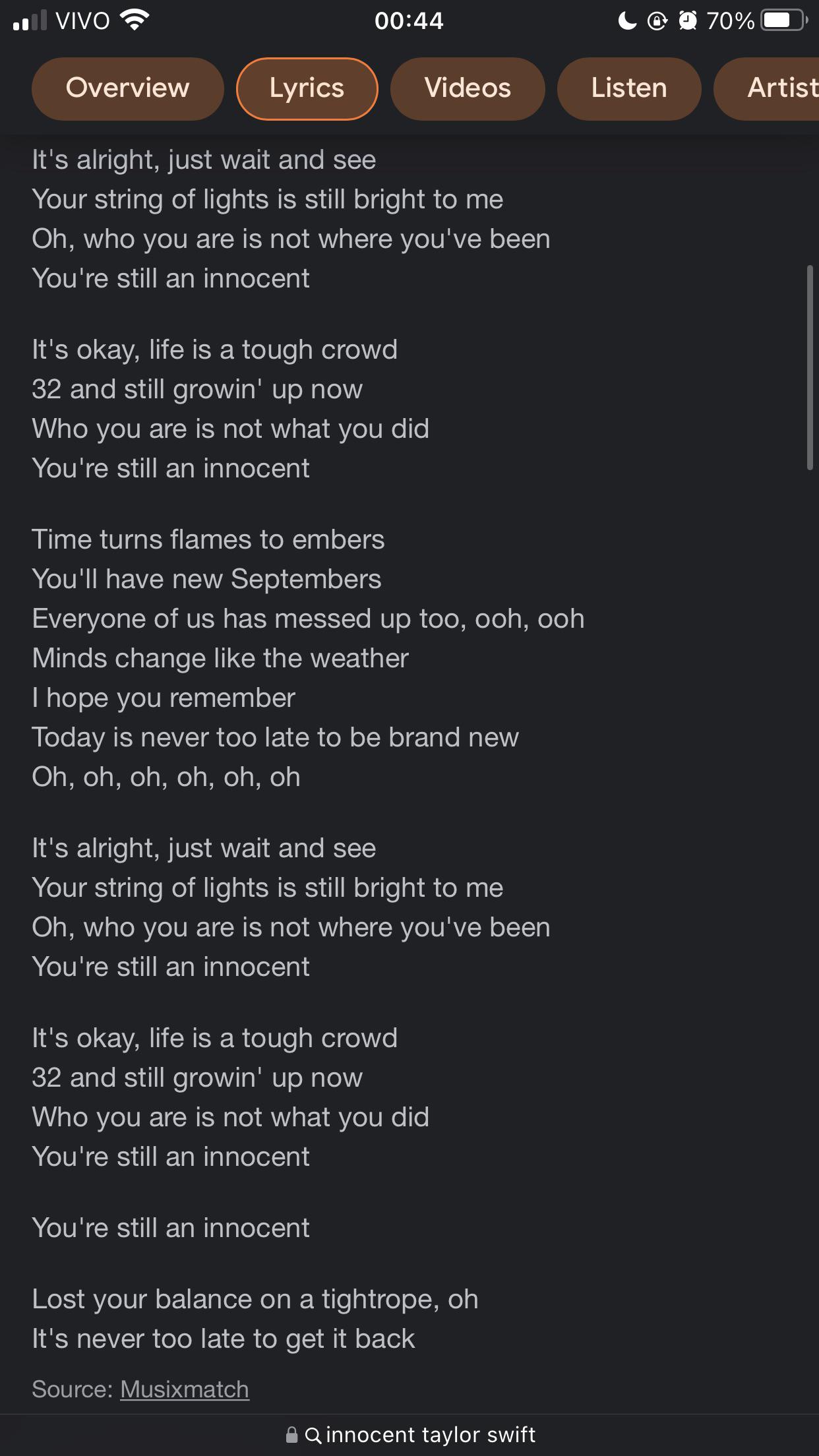 we are all innocent lyrics