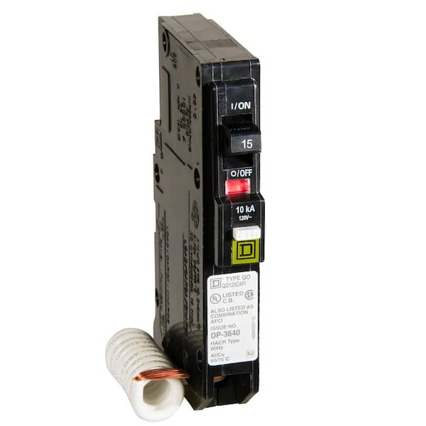 square d 15 amp arc fault breaker