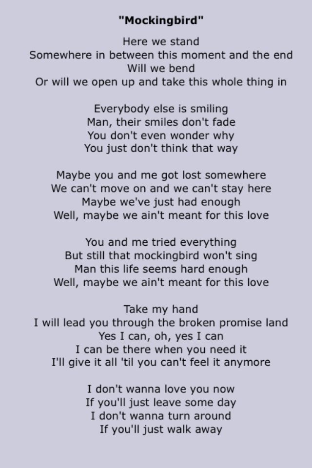 mockingbird lyrics