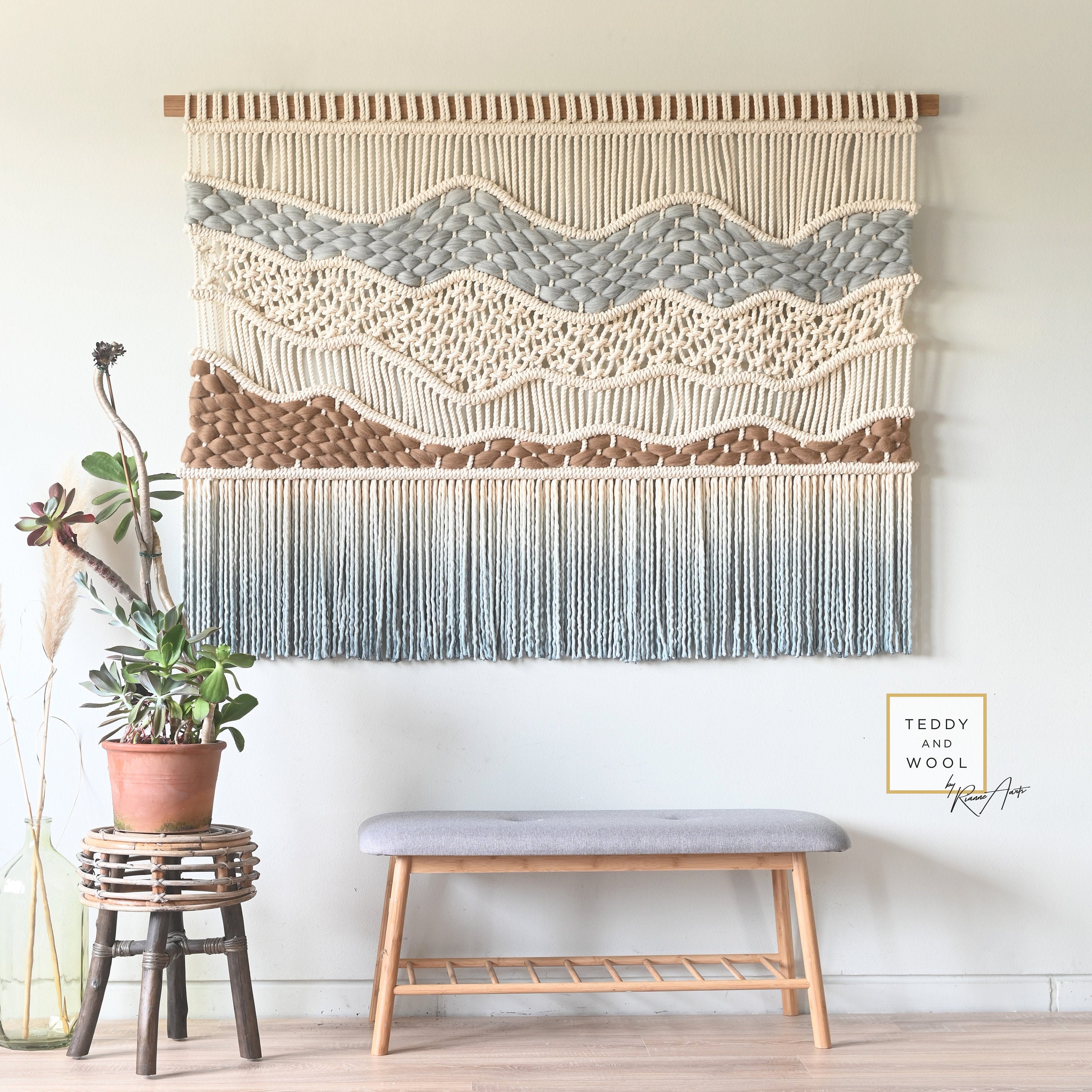 huge macrame wall hanging