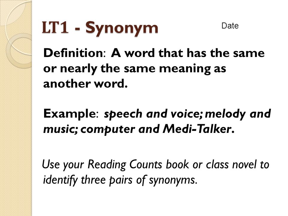 what is the definition of the word synonym