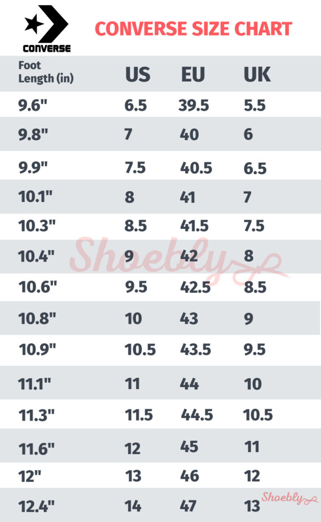 converse sizing