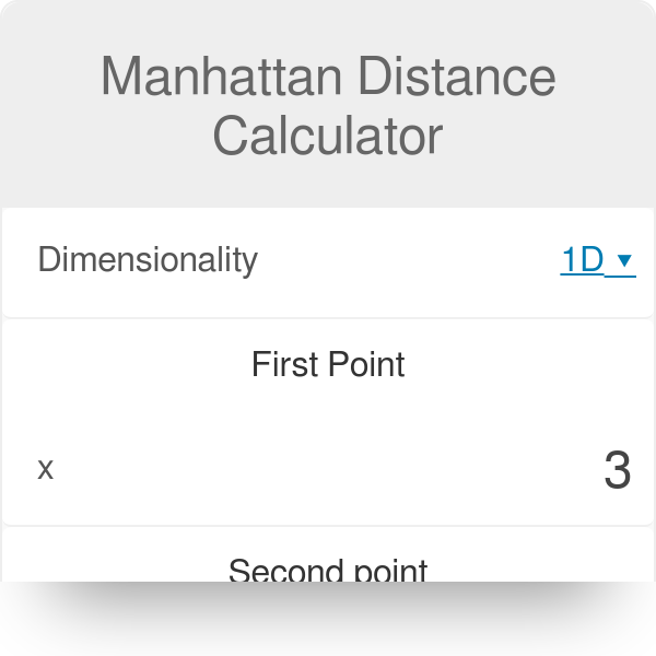 manhattan distance calculator