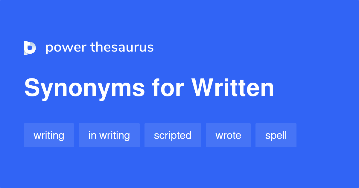 written thesaurus