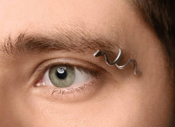 spiral eyebrow ring