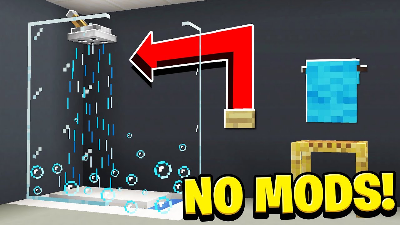 how to make a shower in minecraft