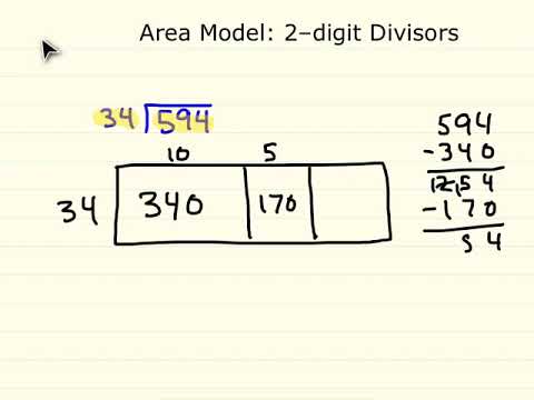 represent division with 2 digit divisors