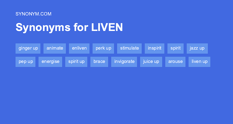 liven up synonym