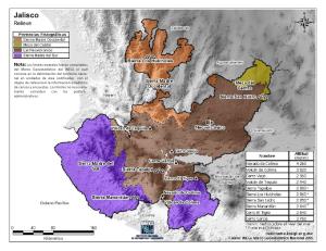 relieve de jalisco mapa